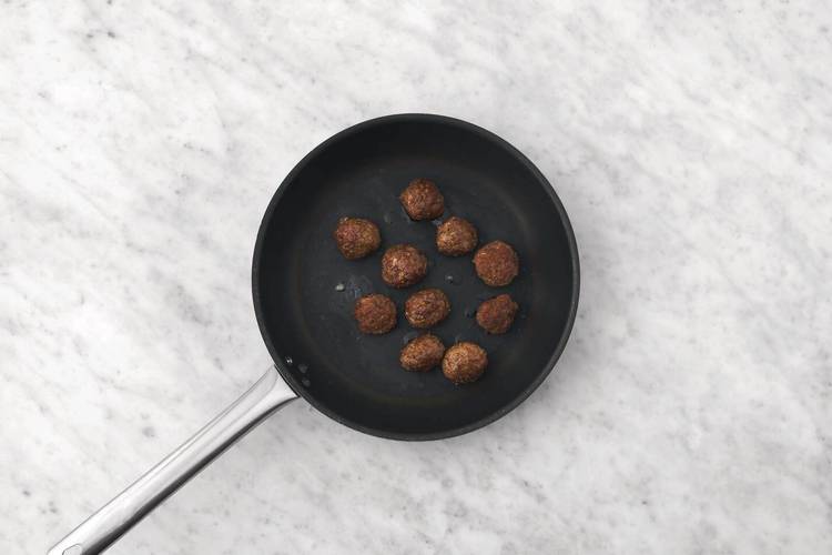 Cook the meatballs