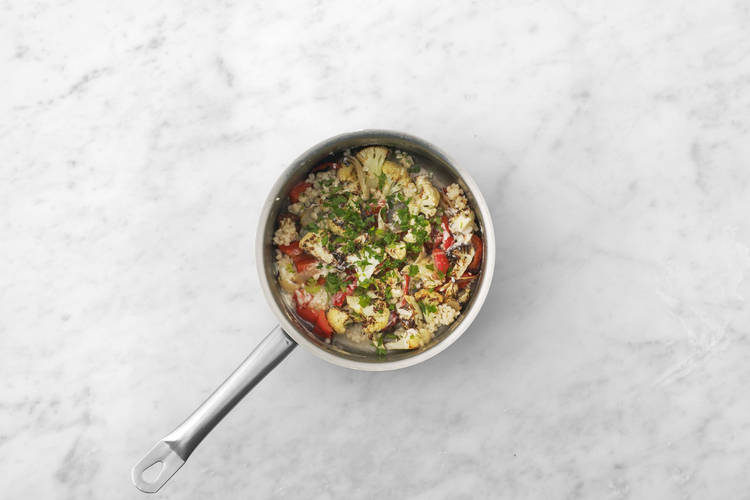 Bland grøntsager og couscous