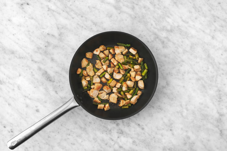 Cook the chicken & veggies