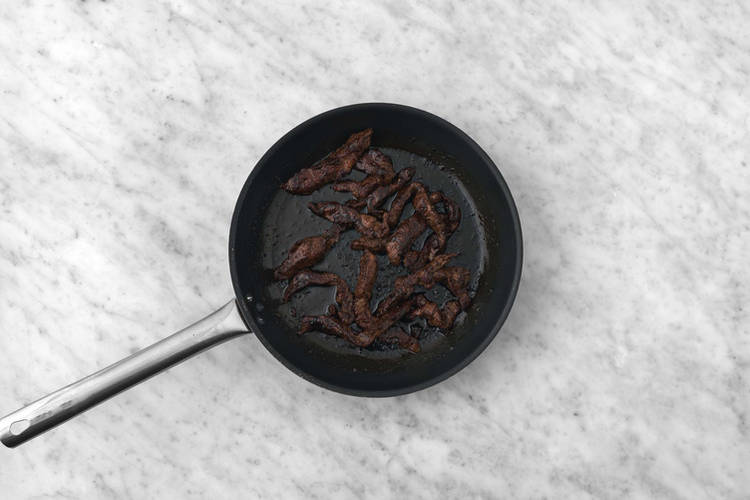 Sear the Beef Strips