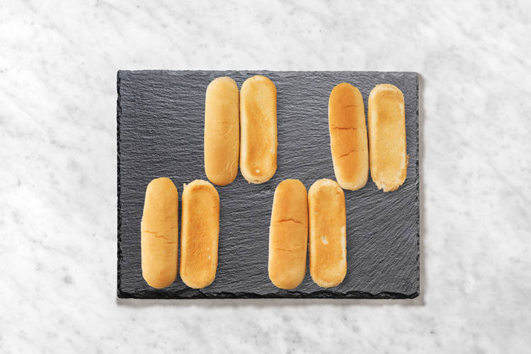 Bake the hotdog buns