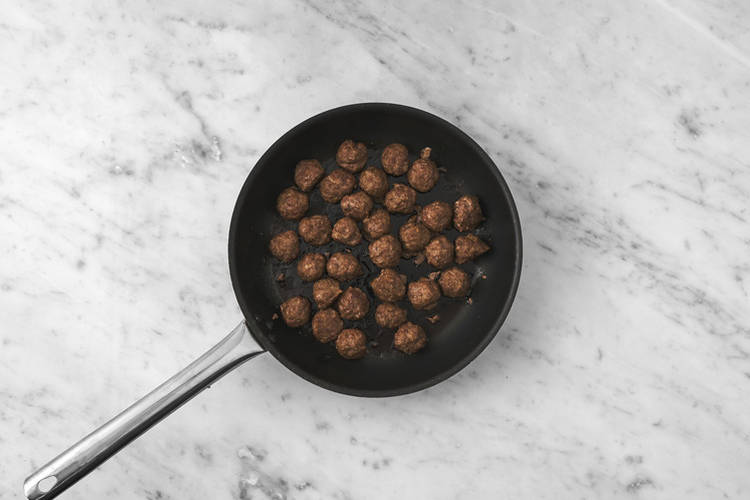 Cook the meatballs