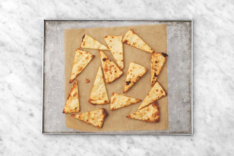 Toast the pita bread