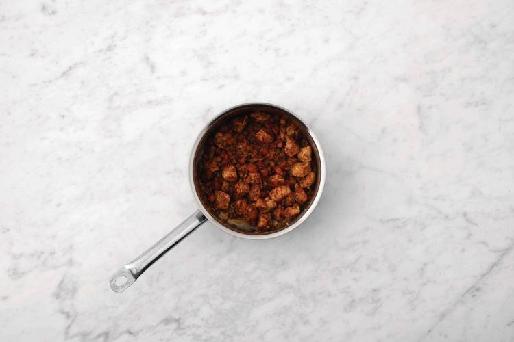 Cook the chicken & veggies