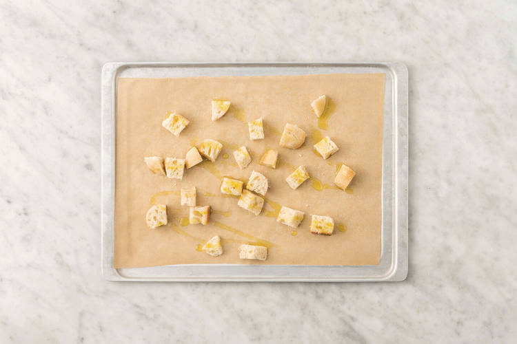 Bake the croutons