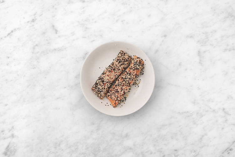 Prep the salmon