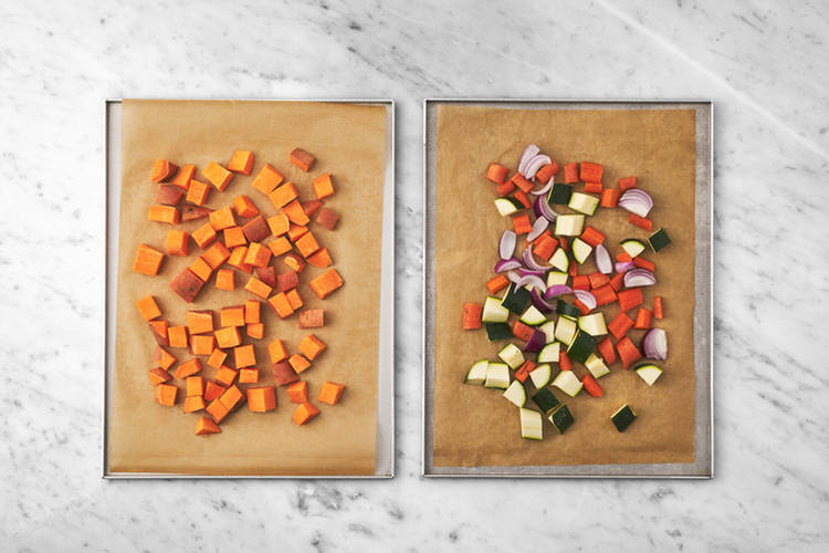 Roast the veggies