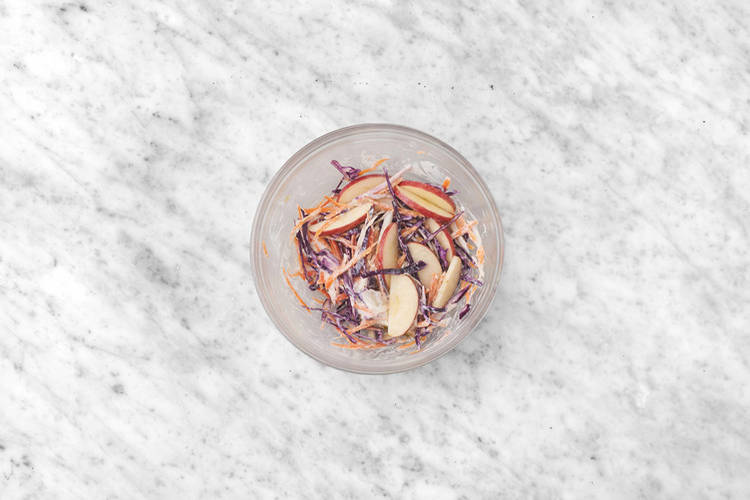 Prep the slaw & tortillas