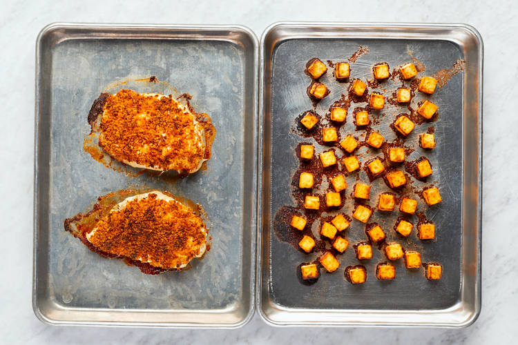 ROAST POTATOES & CHICKEN