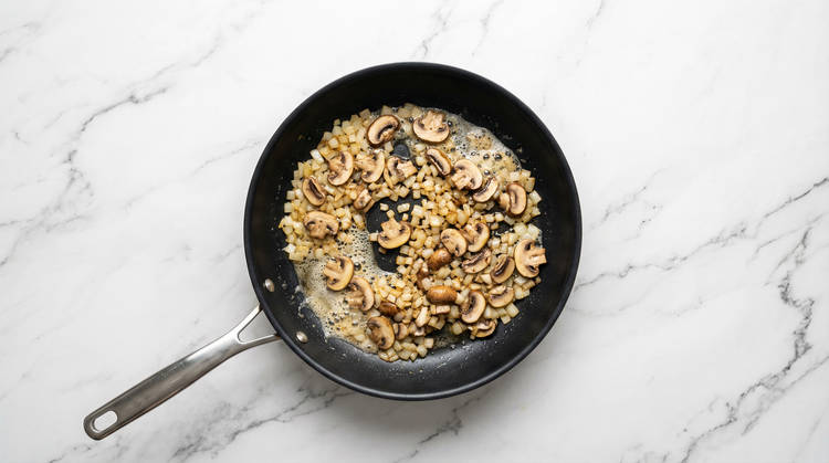 Cook Onion & Mushrooms