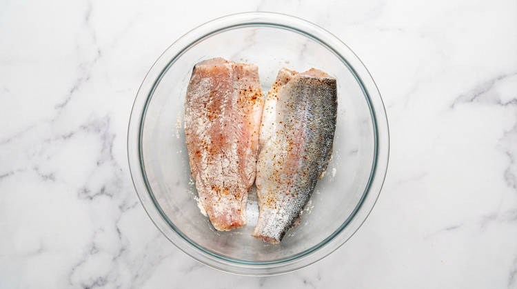 Season Flour & Coat Fish