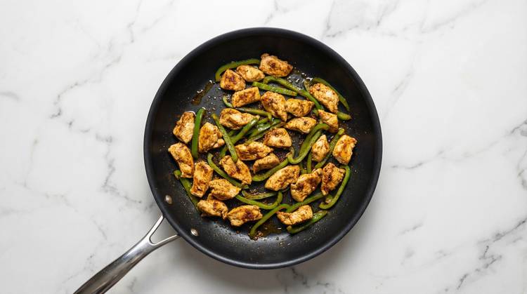 Cook Chicken & Bell Pepper