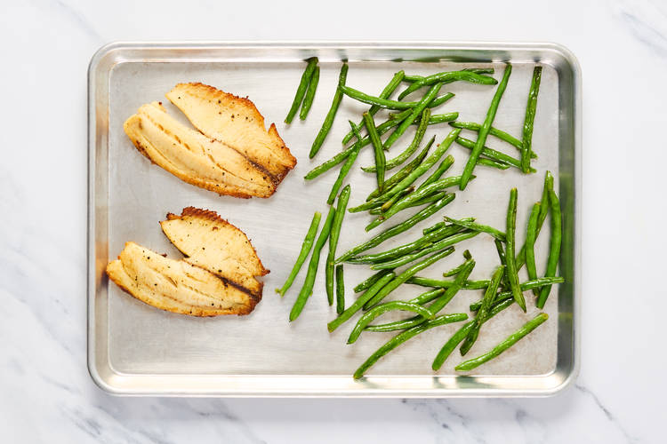 Roast Green Beans & Fish
