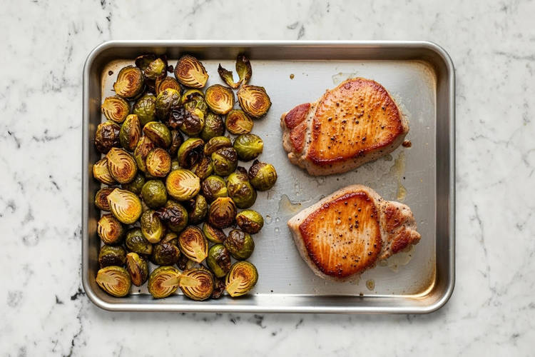 <p>Roast Pork & Brussels</p>