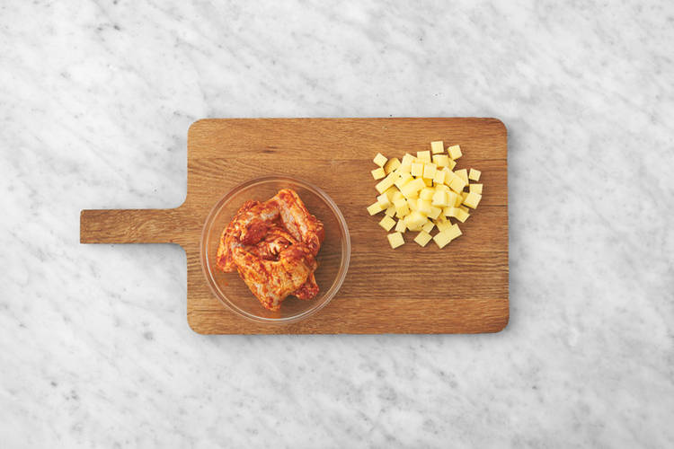 Marina las alitas de pollo