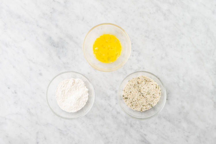 Prep the Parmesan crumb