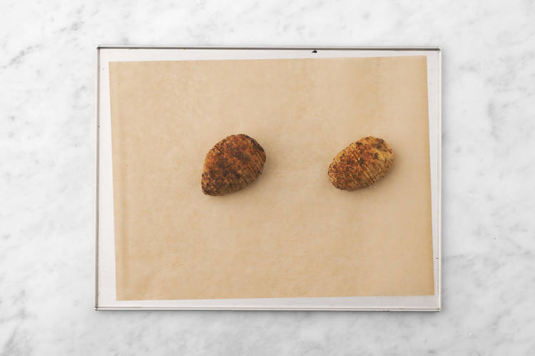 Roast the hasselback potatoes