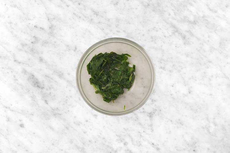 Cook the chicken & greens