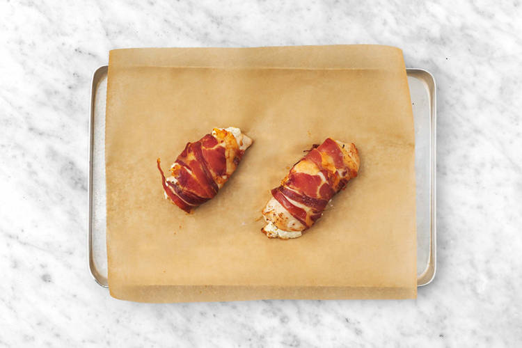 Ovnsbak kylling og grønnsaker