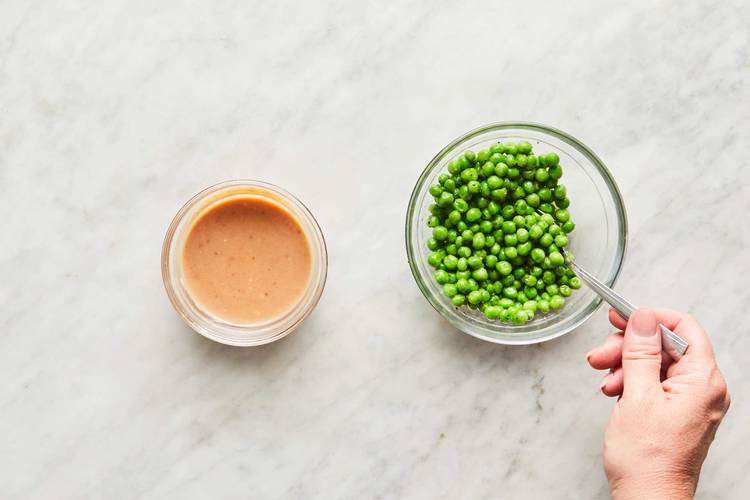 Cook Cherry Sauce & Peas