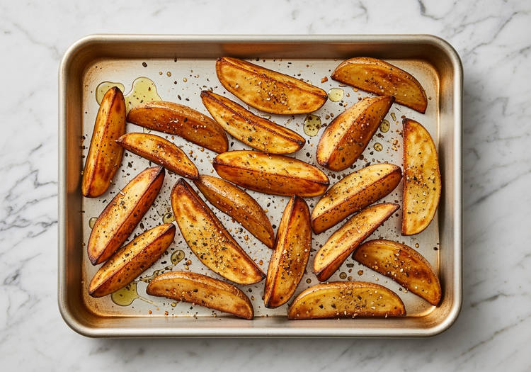 <p>Season &amp; Roast Potatoes</p>