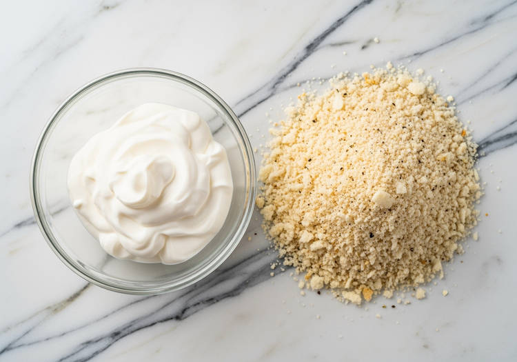 <p>Prep &amp; Coat Chicken</p>