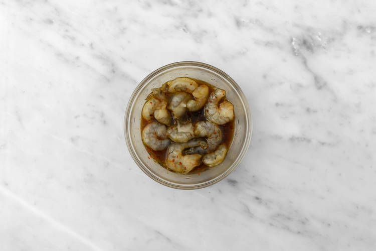 Marinate the Prawns