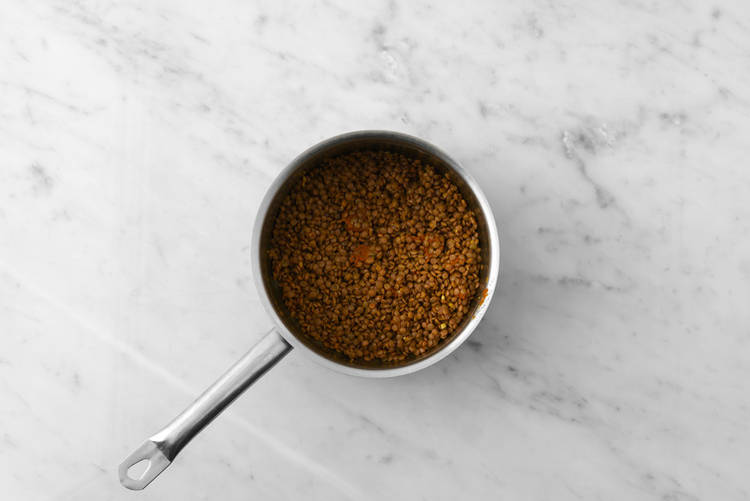 Scaldare le lenticchie