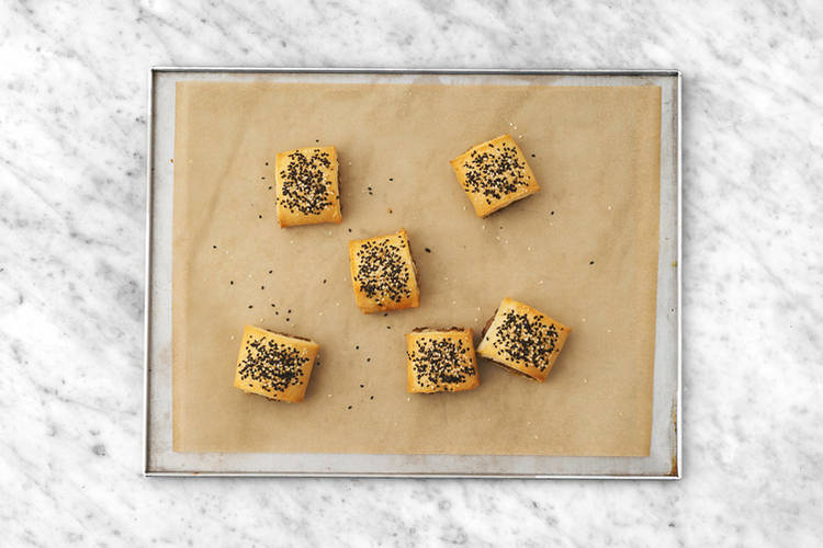 Bake the sausage rolls