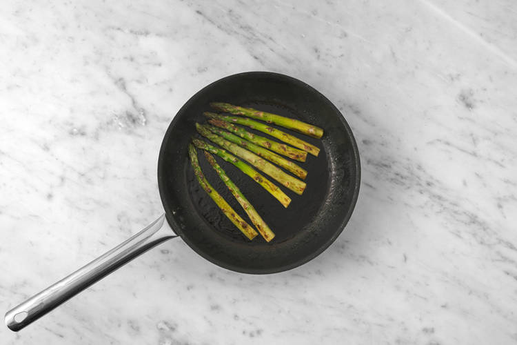 Cook the asparagus