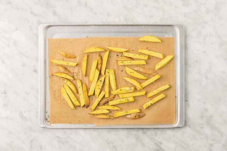 Bake the fries