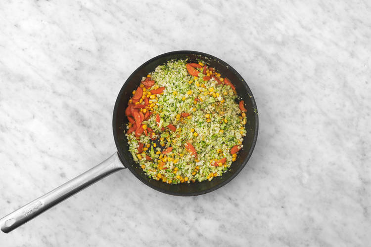 Cook the cauliflower rice