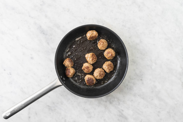 Cook the meatballs