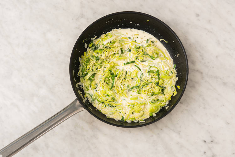 Make your Creamy Leek Sauce