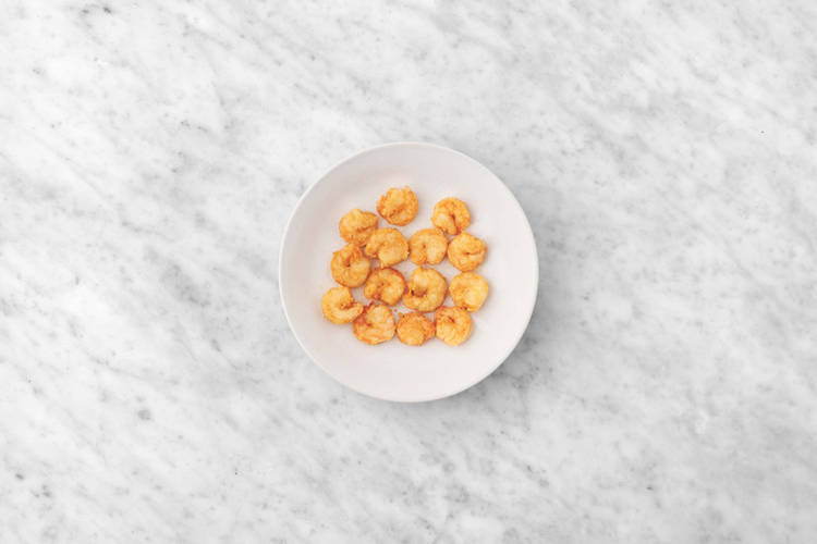 Les crevettes au chaud