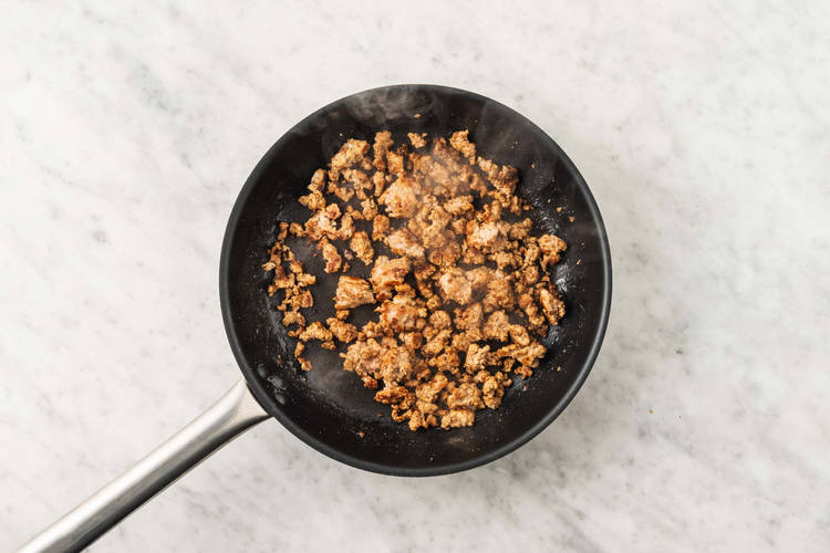 Cook plant-based protein shreds