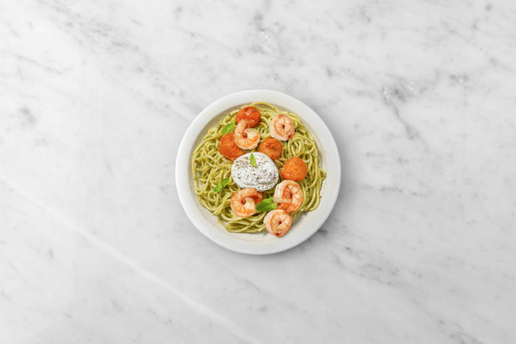 Garnelen braten & Anrichten