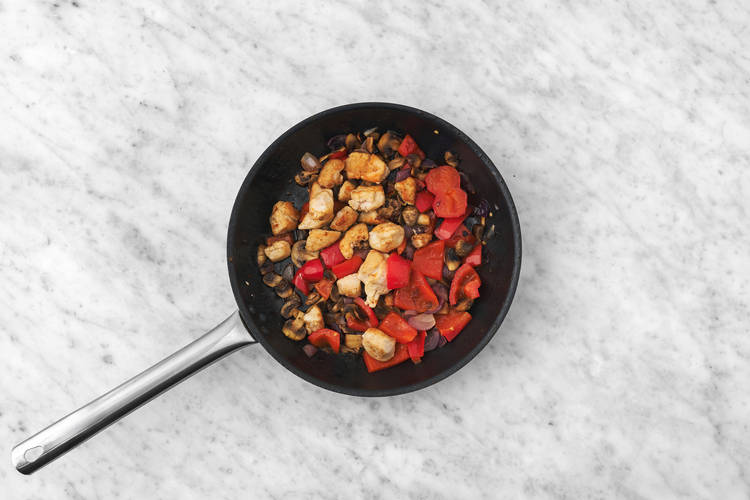 Fry the Chicken and Veg