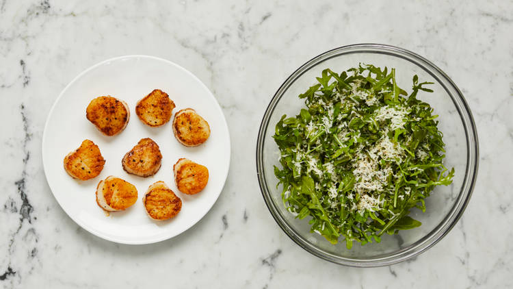 Cook Scallops & Make Salad