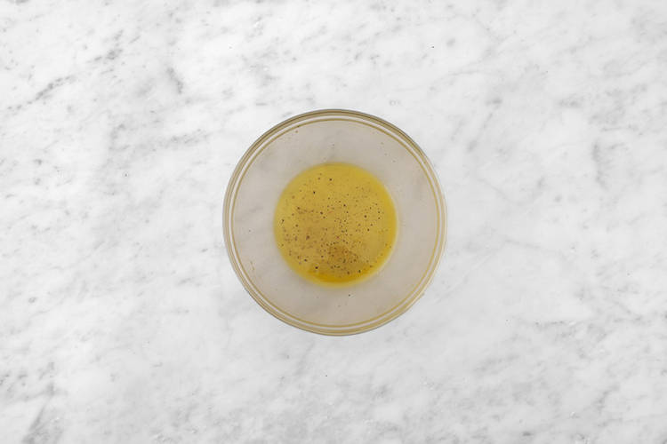 Make the dressing  & cook the bacon