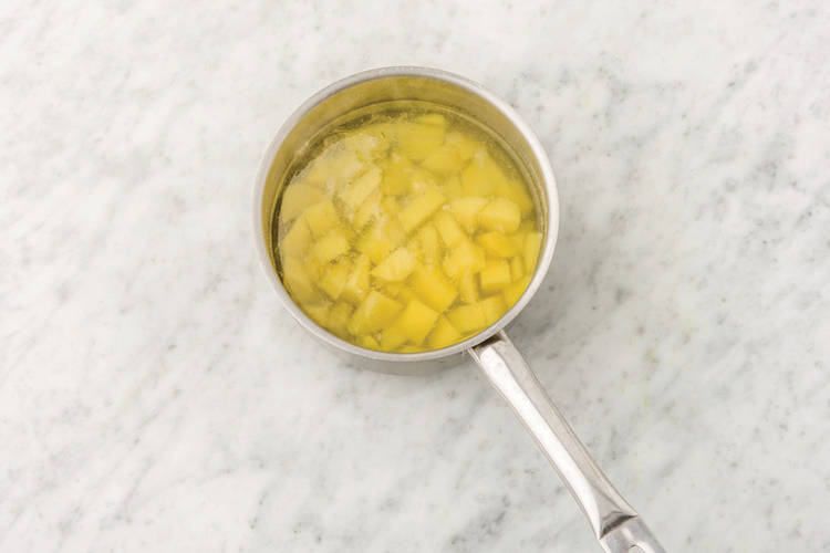 Cook the potato & veggies