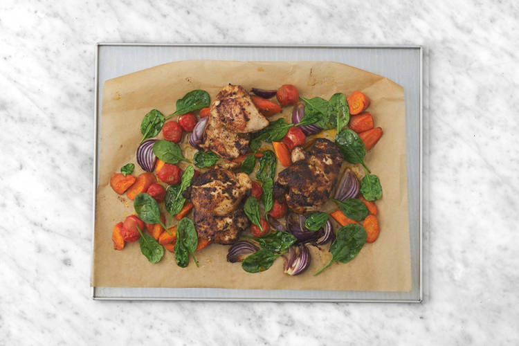 Bake the chicken & veggies 