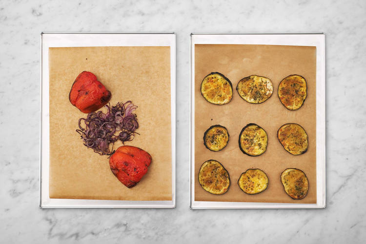 Enfourner les légumes