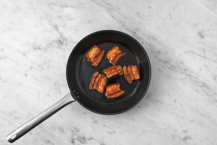 Fry the pork belly