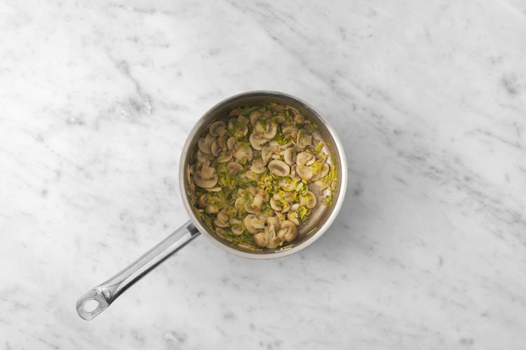 Stek svamp och purjolök