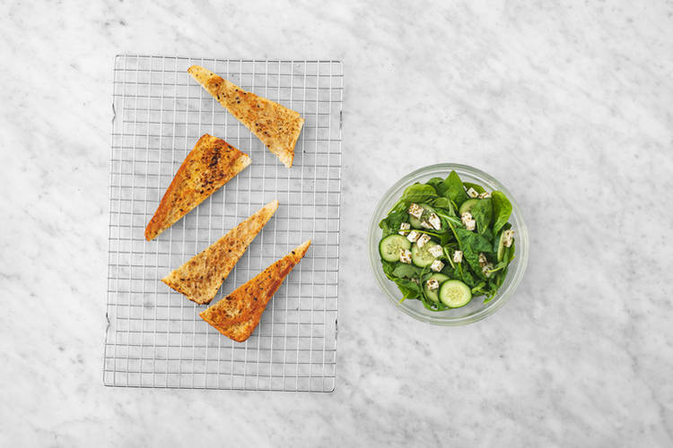 Make garlic bread & toss the salad