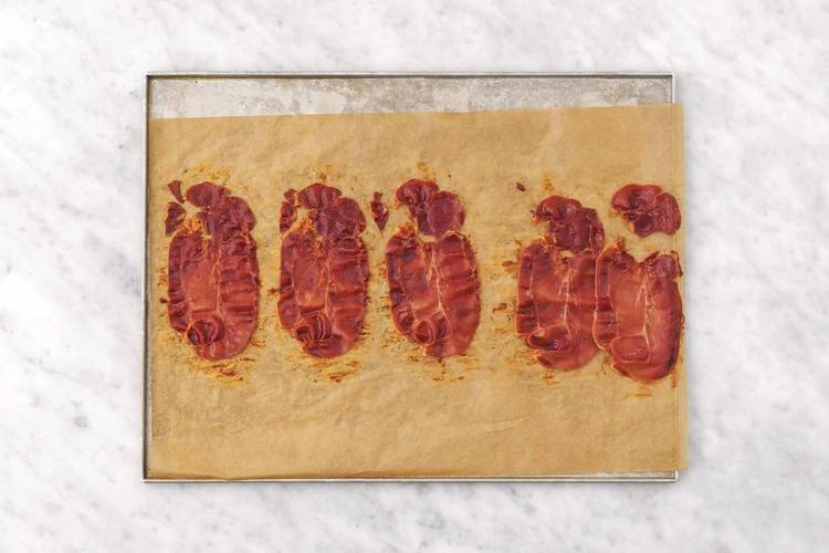 Roast the prosciutto 
