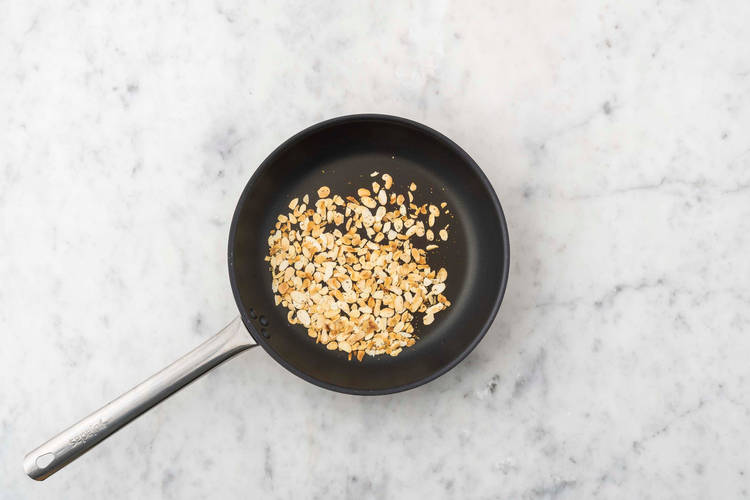Toast the almonds