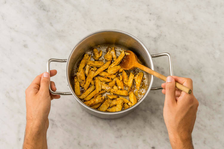 Schweinfiletstreifen anbraten