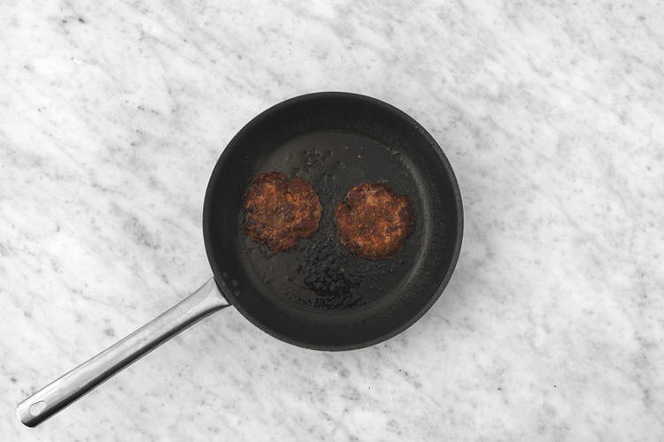 Cook the beef patties